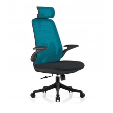 Крісло Nicolo, чорно-блакитний колір