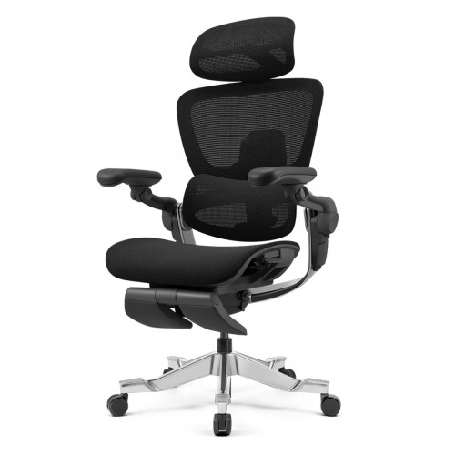 КРЕСЛО HINOMI H2 PRO COAL BLACK, эргономичное, с подставкой для ног