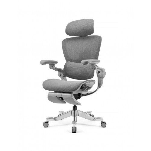 КРЕСЛО HINOMI H2 PRO MOON GREY, эргономичное, с подставкой для ног