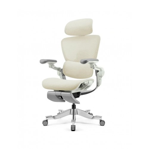 КРІСЛО HINOMI H2 PRO CREAM WHITE, ергономічне, з підставкою для ніг