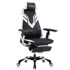 Крісло геймерське Genidia geming, чорно-білий колір