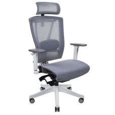 Крісло ERGO CHAIR 2 MESH White, ергономічне, сірого кольору