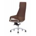 Кресло руководителя FK005, кожаное, коричневое
