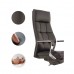 Кресло офисное А2116, для руководителя, кожаное, коричневое